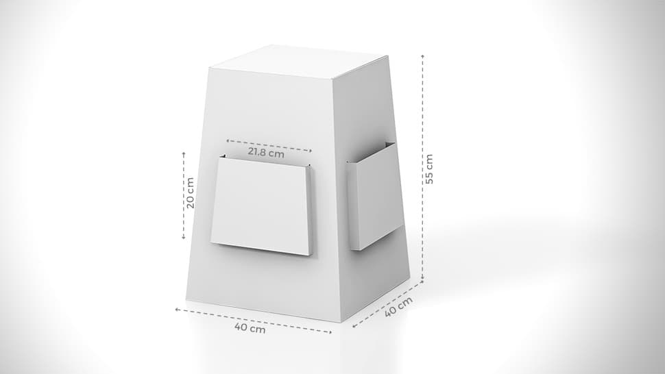 Espositore portavolantini da banco 20x40 cm personalizzabile | tictac.it Espositore portavolantini da banco 20x40 cm personalizzabile | tictac.it