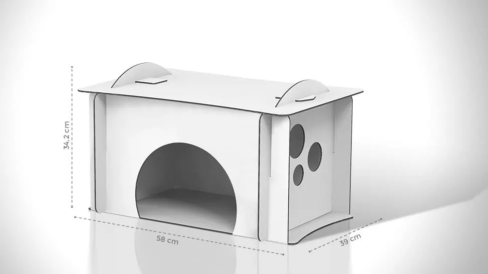 Cuccia per gatti in cartone 58x34,2x39 cm personalizzabile | tictac.it Cuccia per gatti in cartone 58x34,2x39 cm personalizzabile | tictac.it