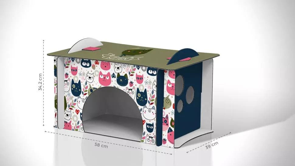 Cuccia per gatti in cartone 58x34,2x39 cm | tictac.it Cuccia per gatti in cartone 58x34,2x39 cm | tictac.it