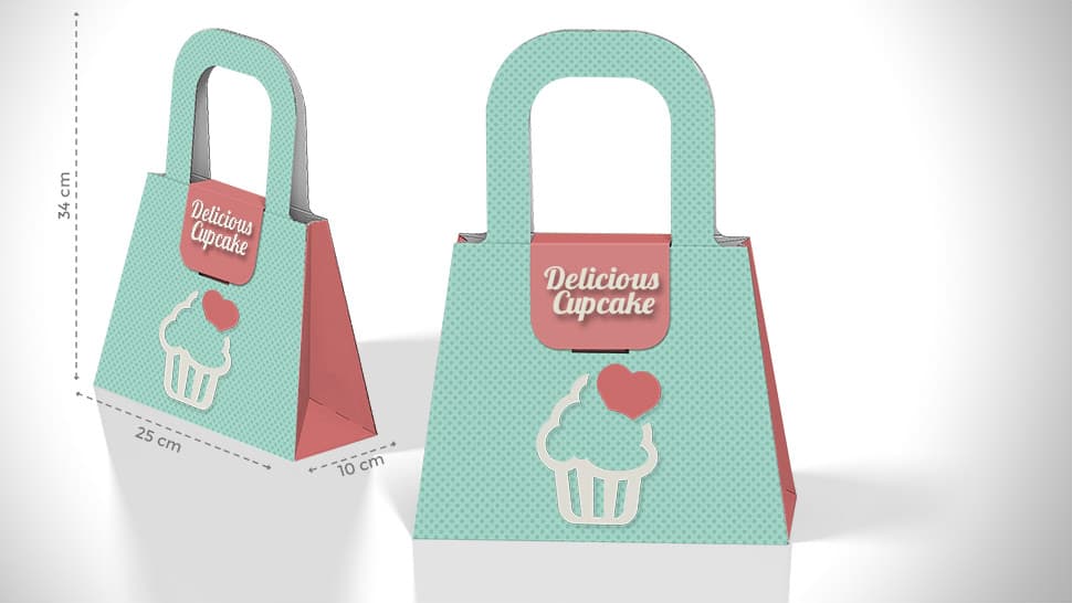 Borsa piccola in cartone con grafica | tictac.it Borsa piccola in cartone con grafica | tictac.it