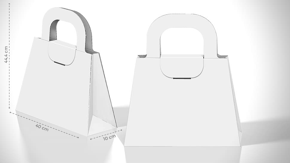 Borsa grande in cartone con grafica personalizzata | tictac.it Borsa grande in cartone con grafica personalizzata | tictac.it