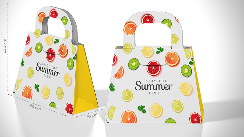 Borsa grande in cartone con grafica | tictac.it Borsa grande in cartone con grafica | tictac.it